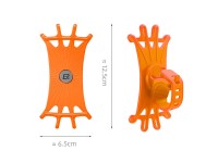 Suporte para celular Rockbros LF436 com fixação no guidão - Laranja Suporte para celular Rockbros LF436 com fixação no guidão - Laranja