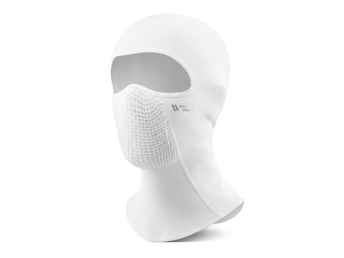 Rockbros LF25699 fleece cycling balaclava - white