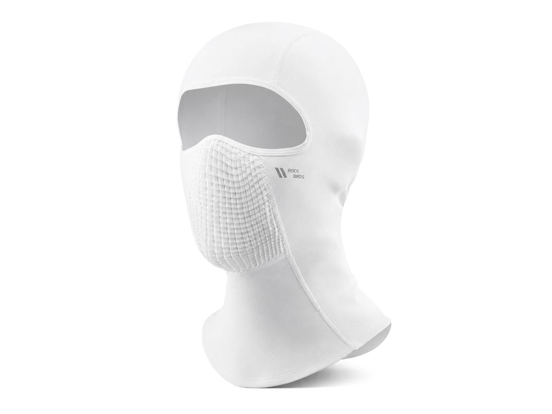 Balaclava de ciclismo em fleece Rockbros LF25699 - branca