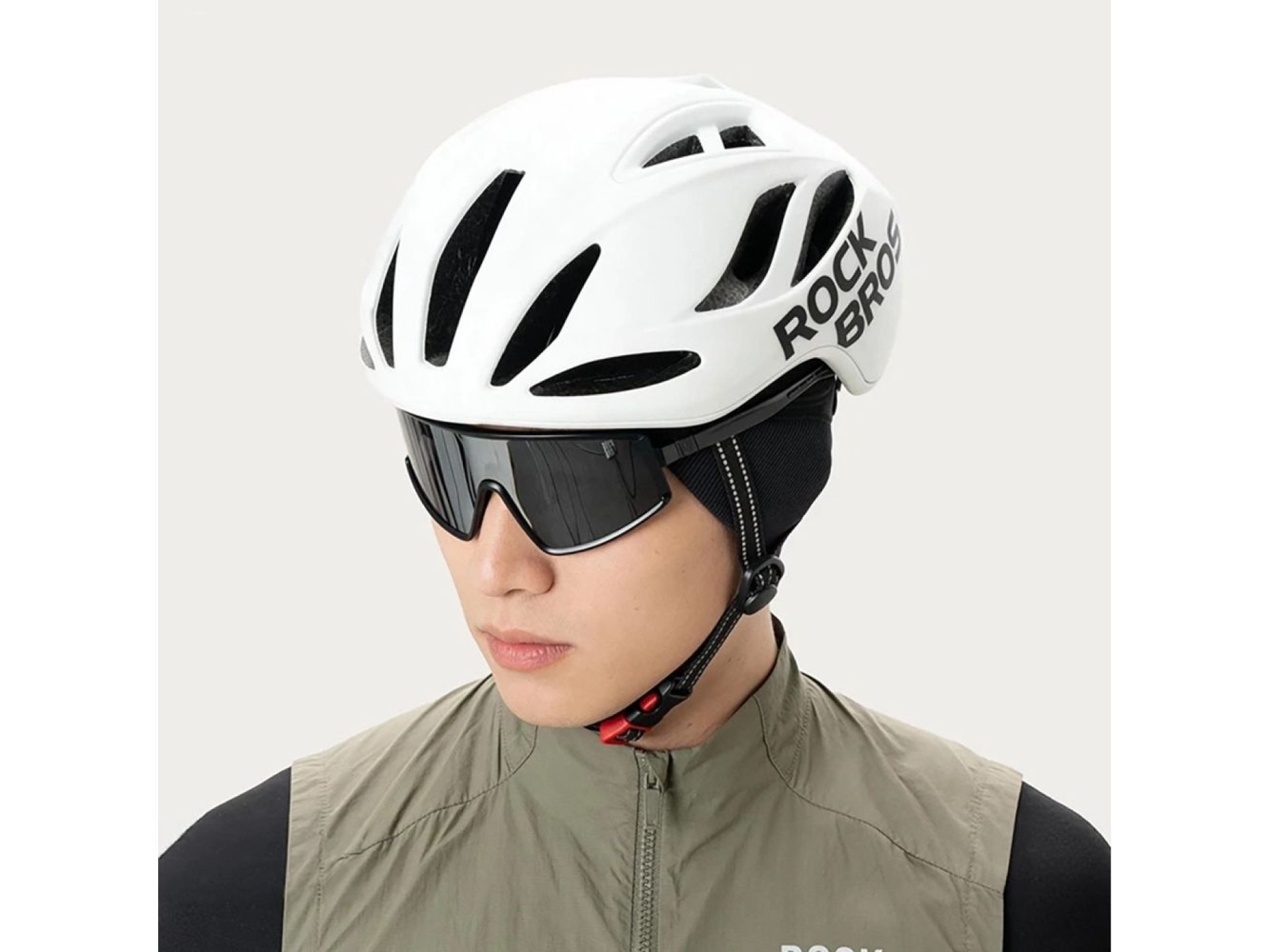 Gorro de ciclismo de punto sin costuras Rockbros LF25956 - Negro