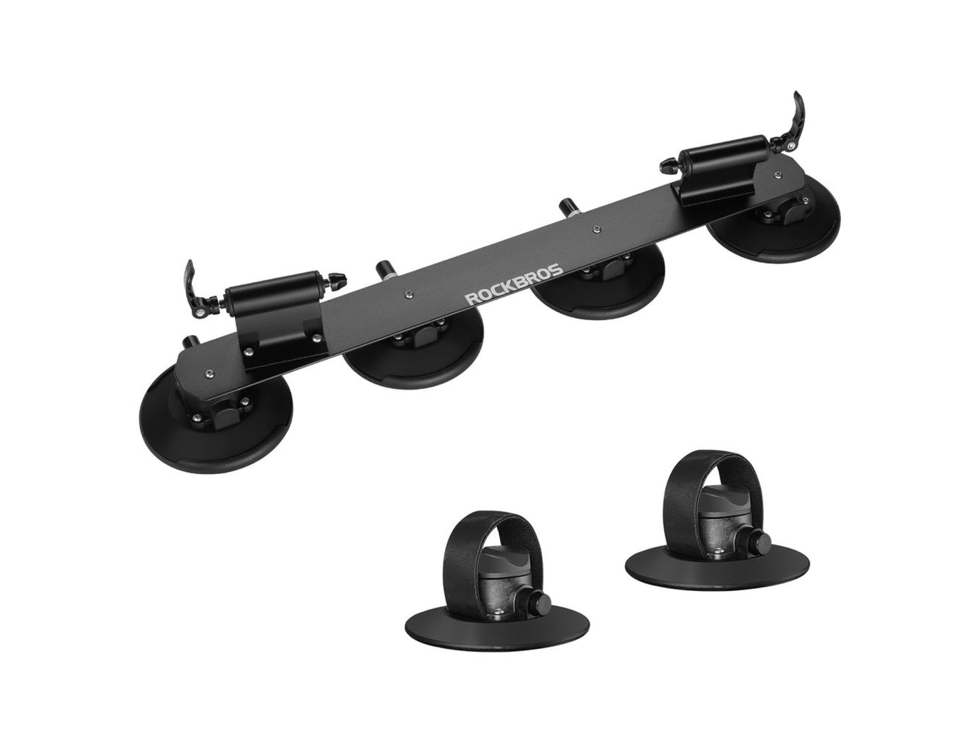 Suporte de teto com ventosas Rockbros XP1002 para 2 bicicletas - Preto