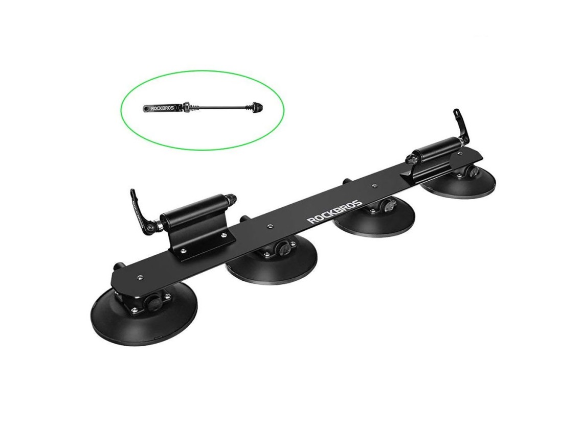 Rockbros XP1002 Suction Cup Roof Rack for 2 Bikes - Black