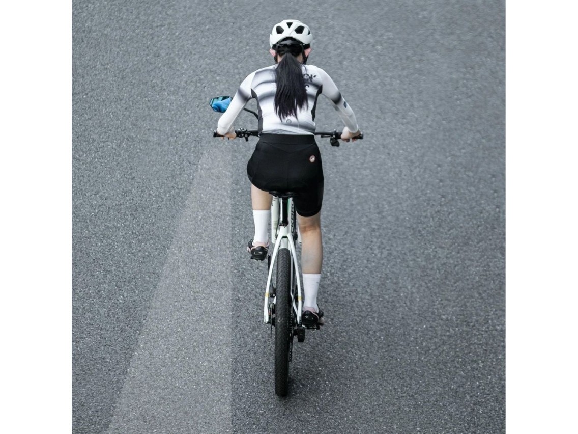 Espelho retrovisor para bicicleta Rockbros F-253W com bra�o em fibra de carbono antirreflexo - Esque