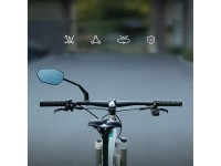 Espelho retrovisor para bicicleta Rockbros F-253W com bra�o em fibra de carbono antirreflexo - Esque