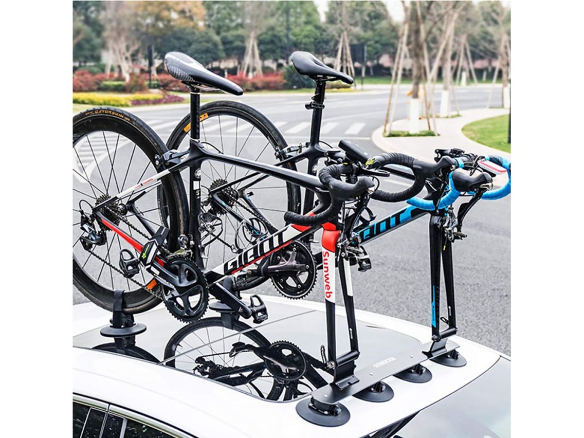 Rockbros XP1002 Suction Cup Roof Rack for 2 Bikes - Black