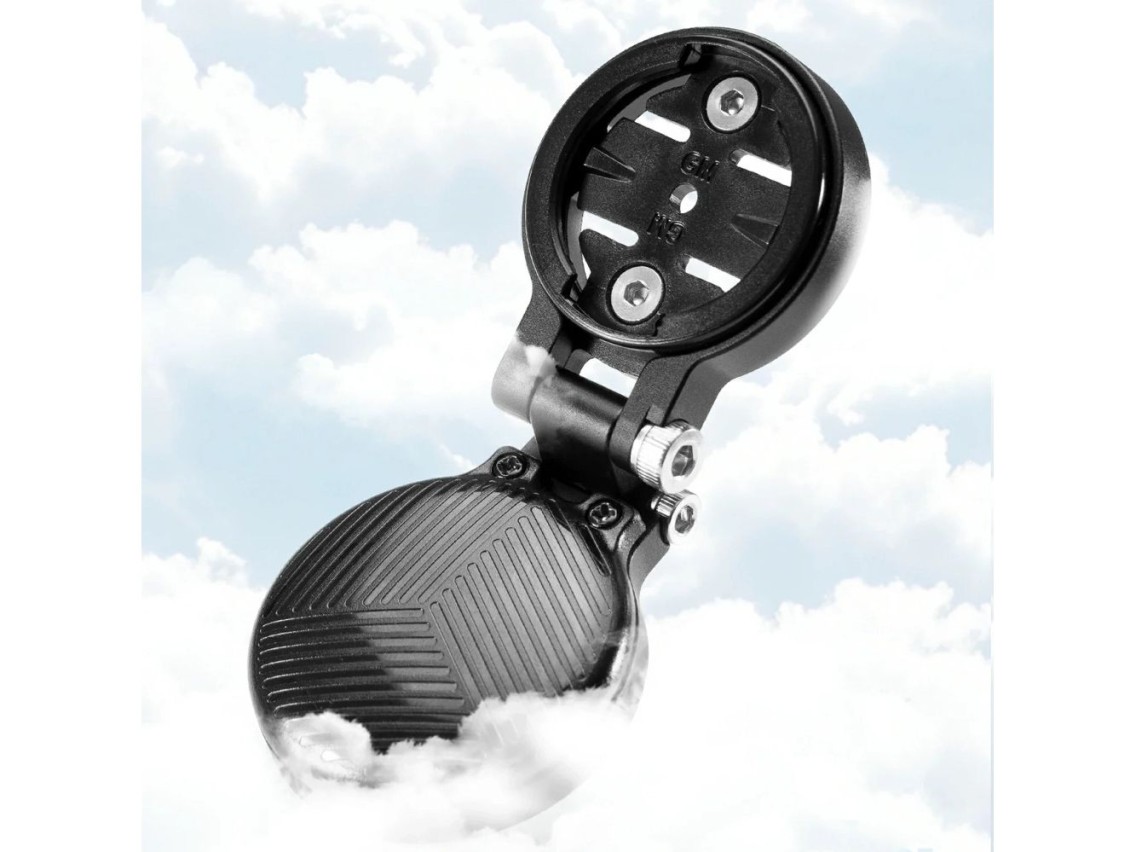 Suporte para ciclocomputador Rockbros WT-2 com espaço para AirTag - Preto