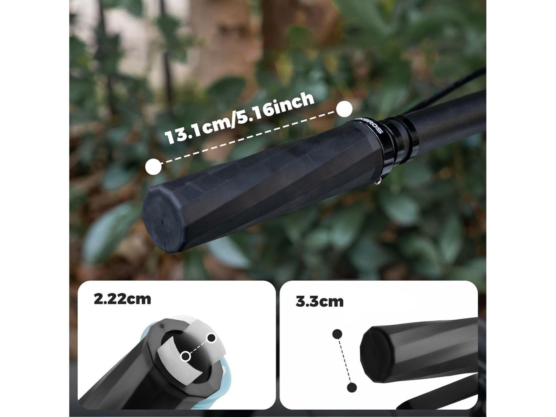 Puños de goma para bicicleta Rockbros 71230002004 - negros