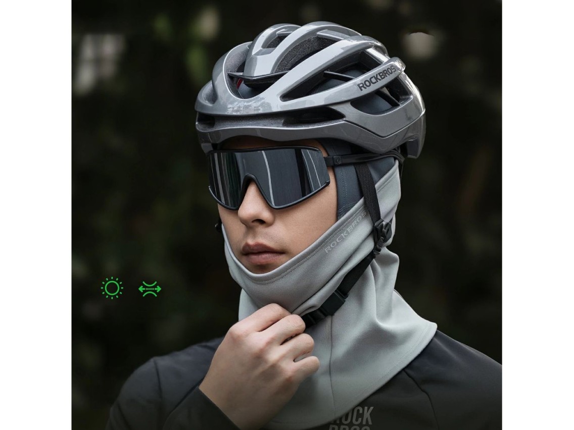 Balaclava de veludo elástico Rockbros LF25949 - Cinza
