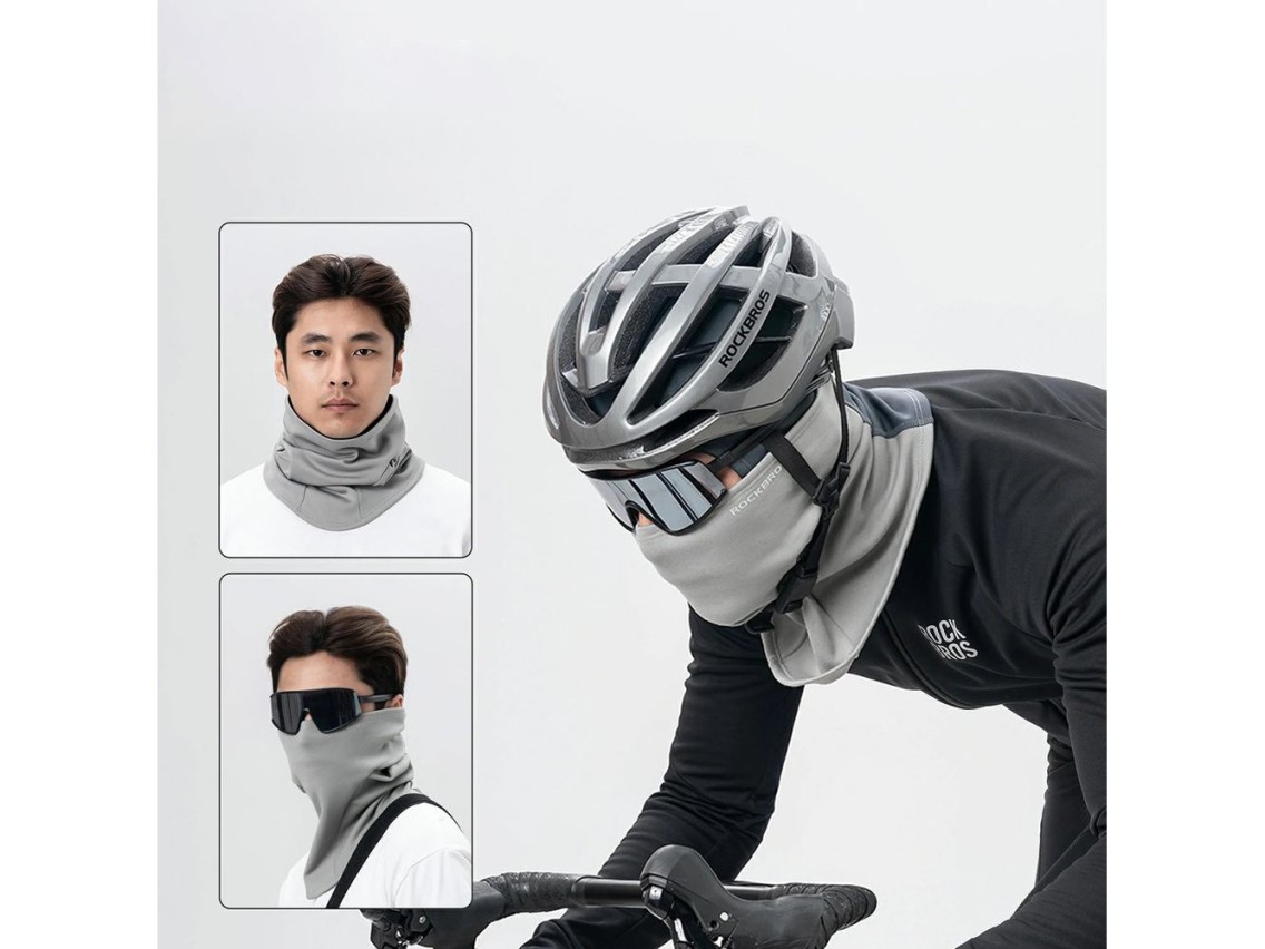 Balaclava de veludo elástico Rockbros LF25949 - Cinza