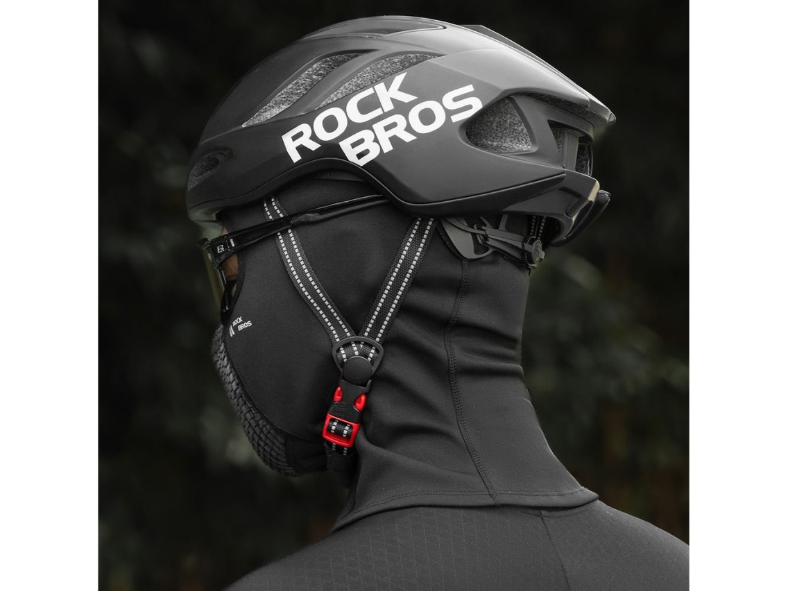 Pasamontañas de ciclismo de forro polar Rockbros LF25699 - Negro