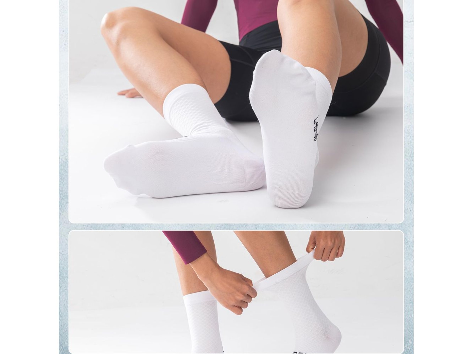 Calcetines de ciclismo Rockbros 49210016001 ROAD TO SKY 39-42 cm - Blanco