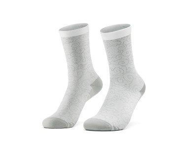 Calcetines de ciclismo Rockbros 490025001 ROAD TO SKY, talla 39-42 cm - Blanco