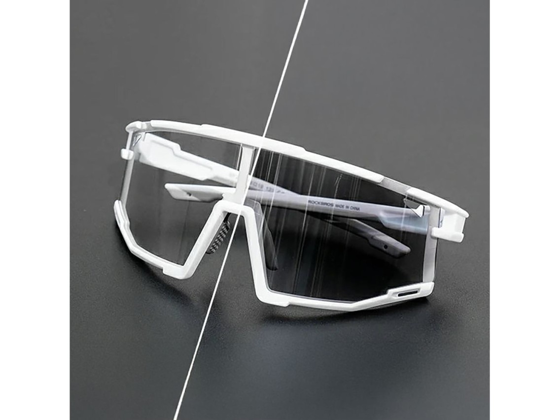Gafas de ciclismo fotocromáticas Rockbros SP258 ROAD TO SKY - Blancas