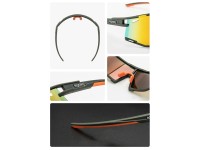 Óculos de ciclismo Rockbros SP258 ROAD TO SKY com lentes polarizadas laranja - Verde Óculos de ciclismo Rockbros SP258 ROAD TO SKY com lentes polarizadas laranja - Verde