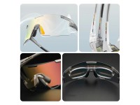 Gafas de ciclismo Rockbros SP338 ROAD TO SKY con lentes intercambiables - Gris Gafas de ciclismo Rockbros SP338 ROAD TO SKY con lentes intercambiables - Gris