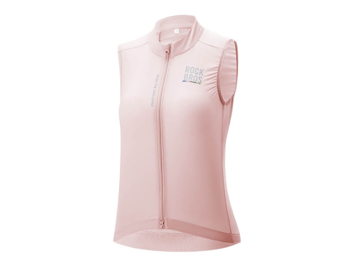 Chaleco de ciclismo ligero y transpirable para mujer Rockbros TLMJ003 ROAD TO SKY, talla S - rosa