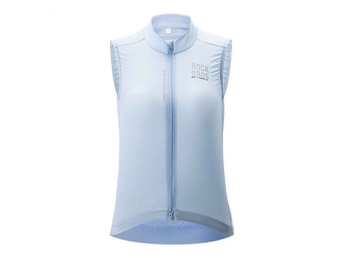 Chaleco de ciclismo ligero y transpirable para mujer Rockbros TLMJ003 ROAD TO SKY, talla L - azul