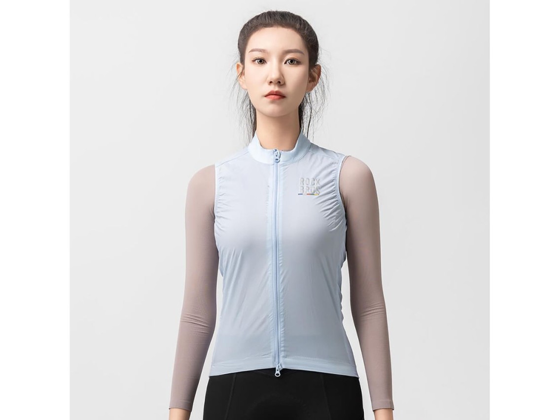 Chaleco de ciclismo ligero y transpirable para mujer Rockbros TLMJ003 ROAD TO SKY, talla M - azul