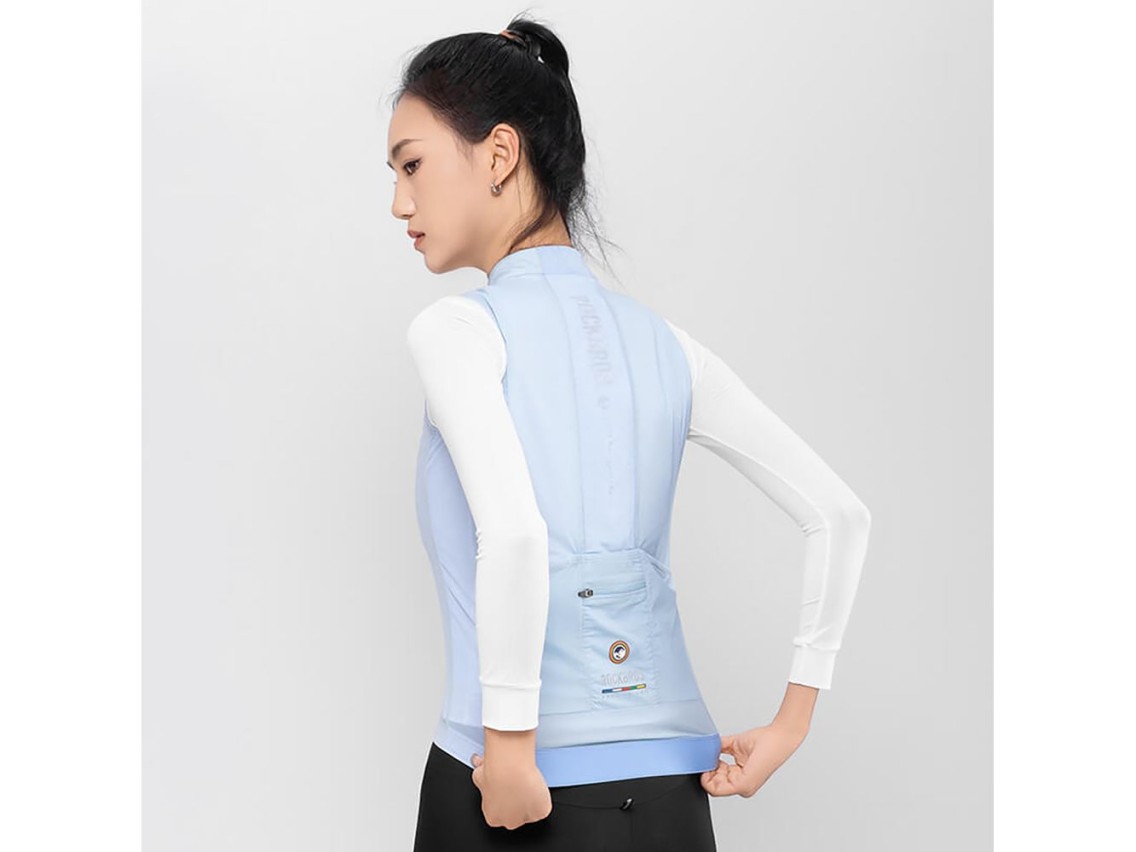 Chaleco de ciclismo ligero y transpirable para mujer Rockbros TLMJ003 ROAD TO SKY, talla S - azul