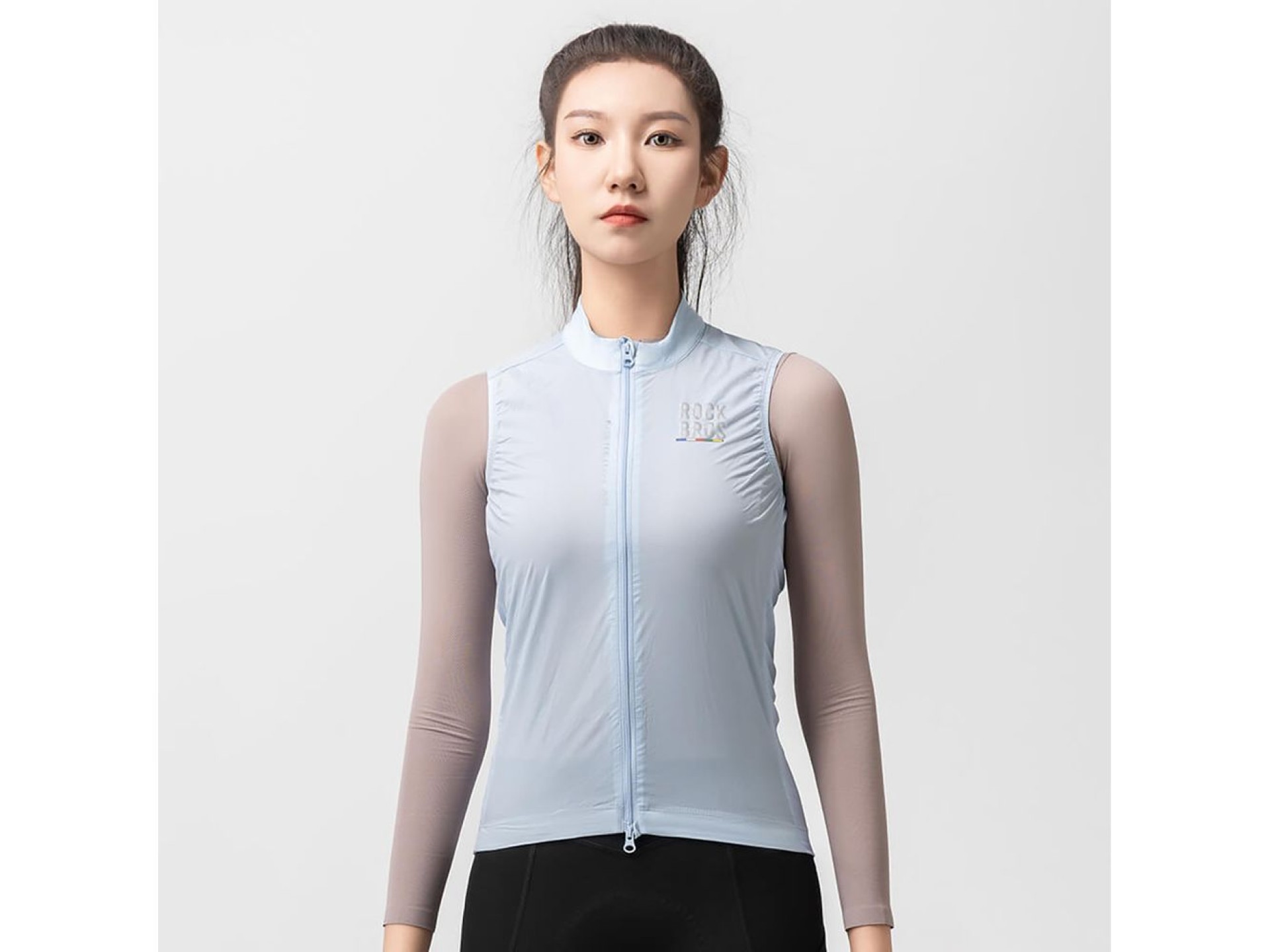 Chaleco de ciclismo ligero y transpirable para mujer Rockbros TLMJ003 ROAD TO SKY, talla M - azul