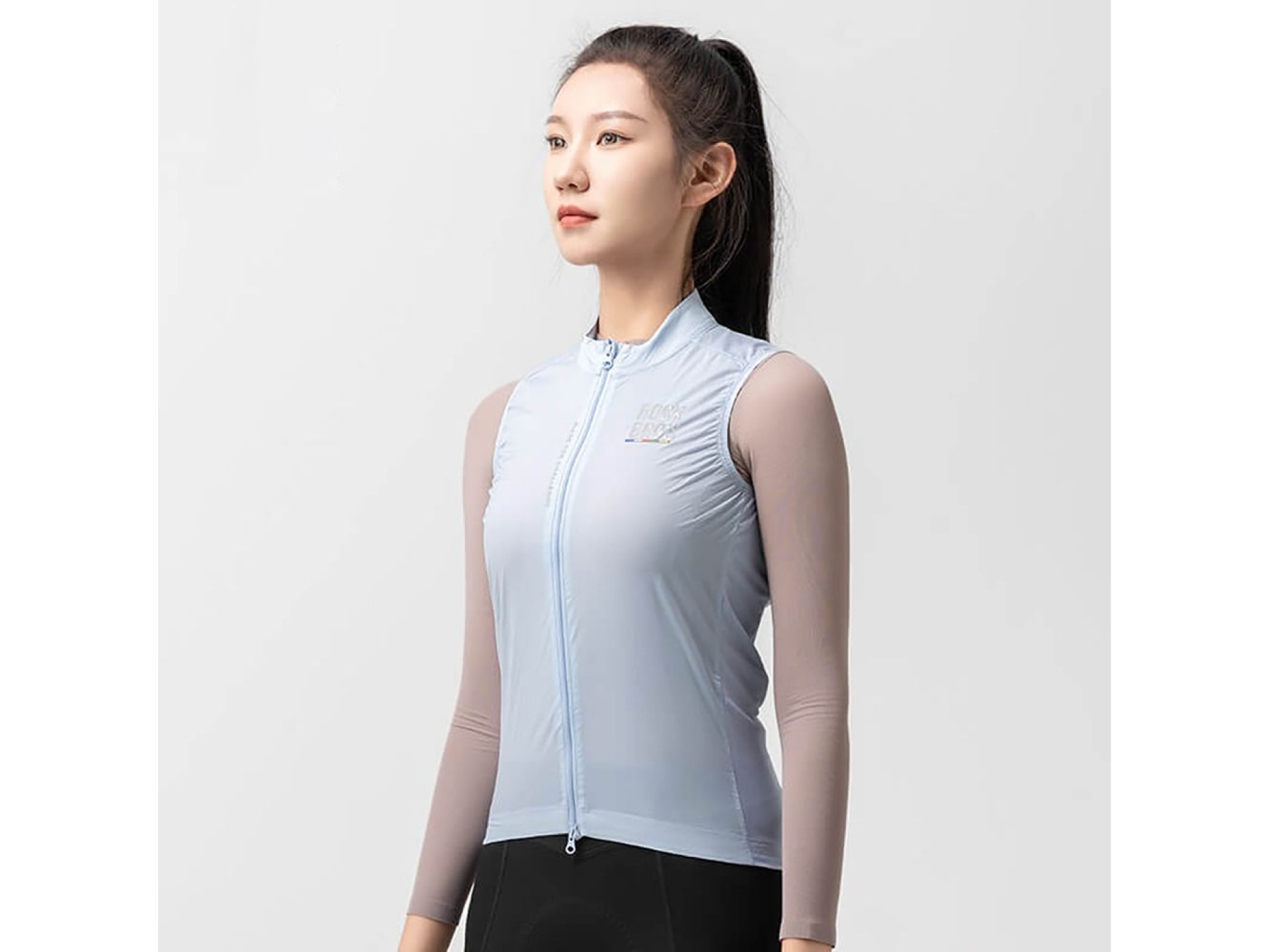 Chaleco de ciclismo ligero y transpirable para mujer Rockbros TLMJ003 ROAD TO SKY, talla L - azul