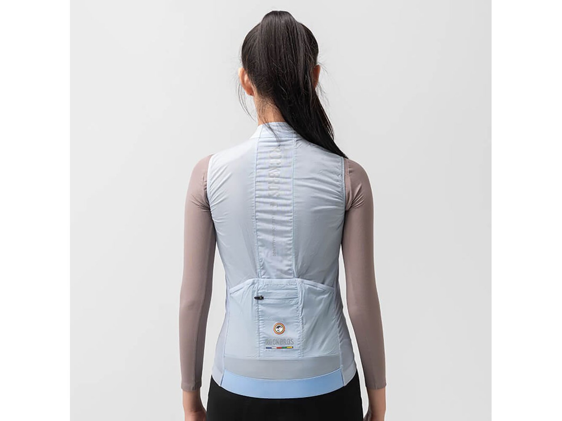 Chaleco de ciclismo ligero y transpirable para mujer Rockbros TLMJ003 ROAD TO SKY, talla L - azul