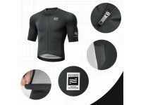 Camisa de ciclismo masculina Rockbros 15220032001 ROAD TO SKY, manga curta, tamanho M - preta Camisa de ciclismo masculina Rockbros 15220032001 ROAD TO SKY, manga curta, tamanho M - preta
