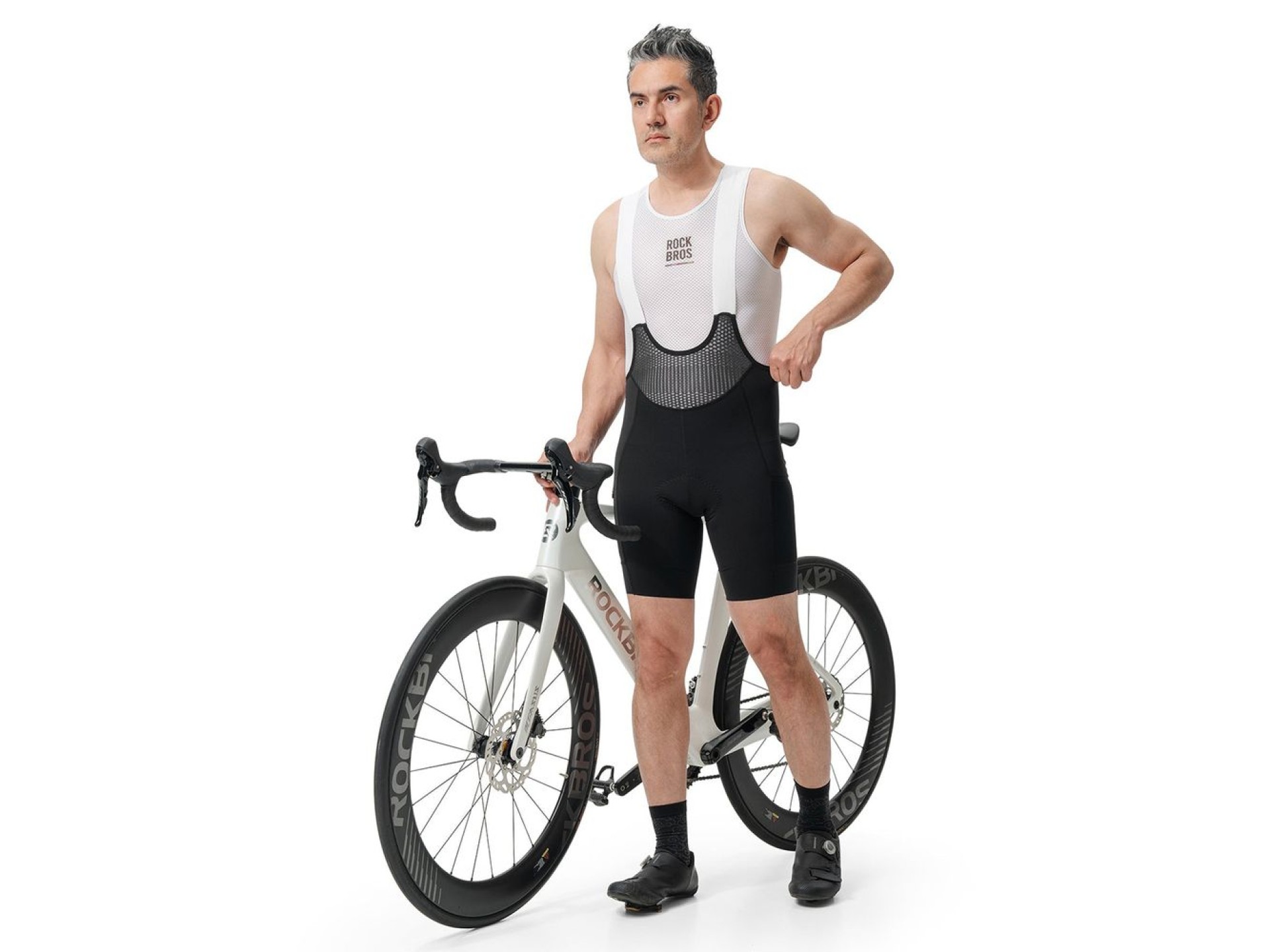 Calção de ciclismo masculino Rockbros TLDK001-1 ROAD TO SKY com acolchoamento, tamanho M - Preto