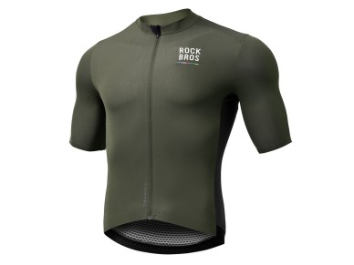 Maillot de ciclismo de manga corta para hombre Rockbros 15220004002 ROAD TO SKY, talla S - verde