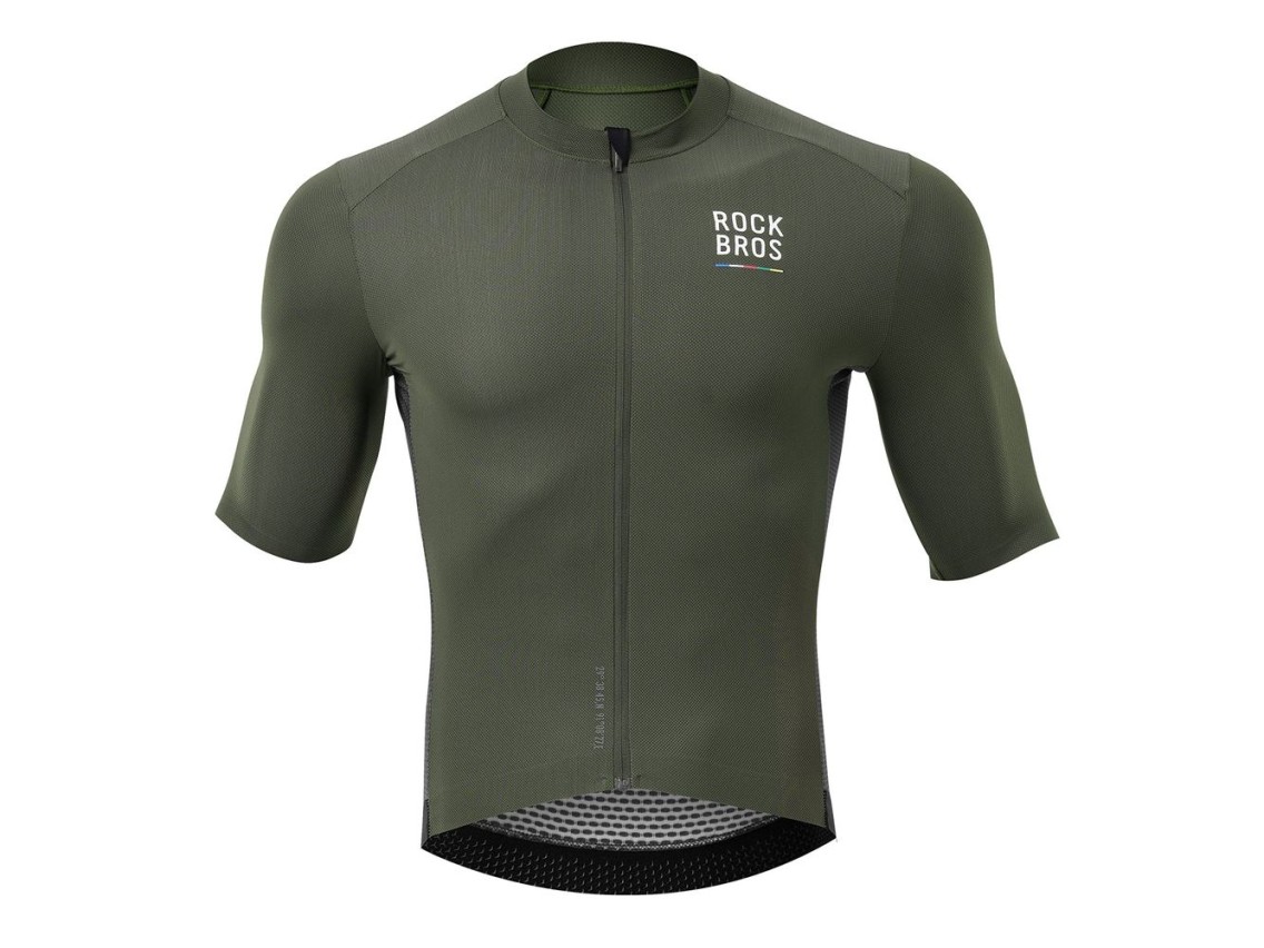 Camisa de ciclismo masculina Rockbros 15220004003 ROAD TO SKY, manga curta, tamanho M - verde