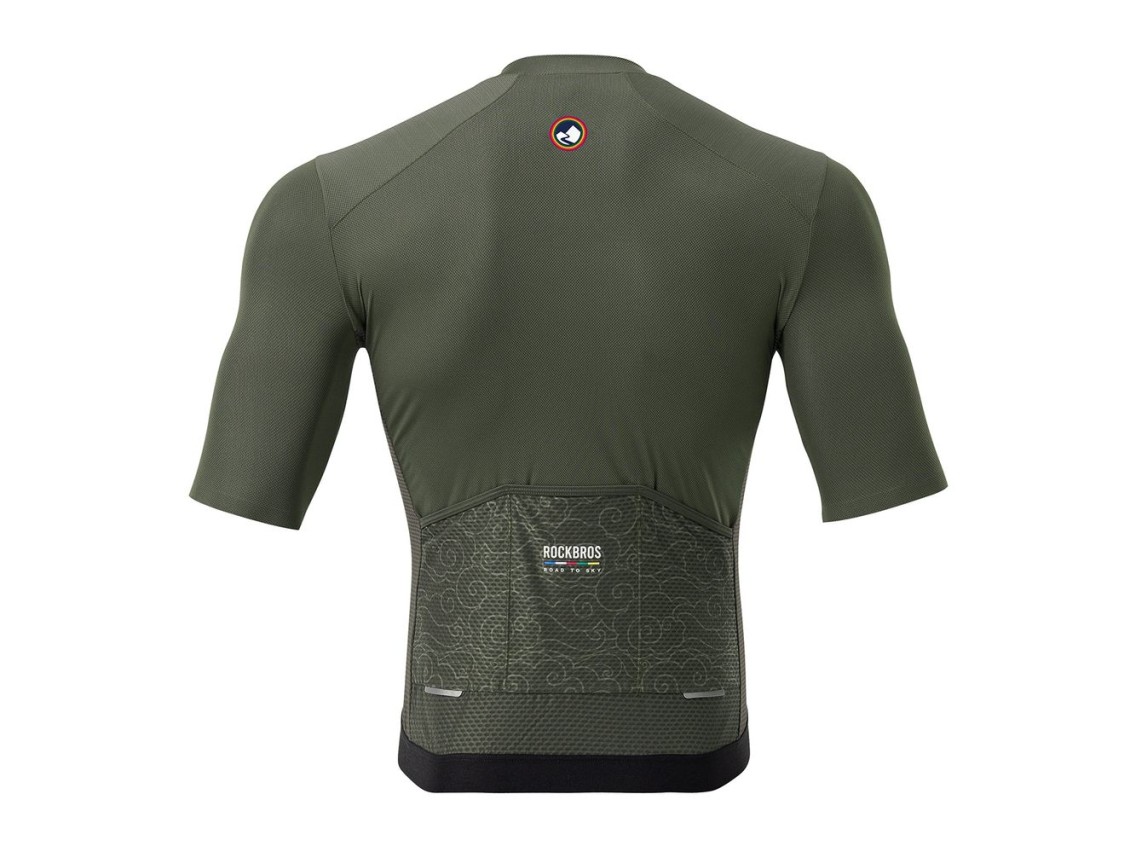 Camisa de ciclismo masculina Rockbros 15220004004 ROAD TO SKY, manga curta, tamanho G - verde
