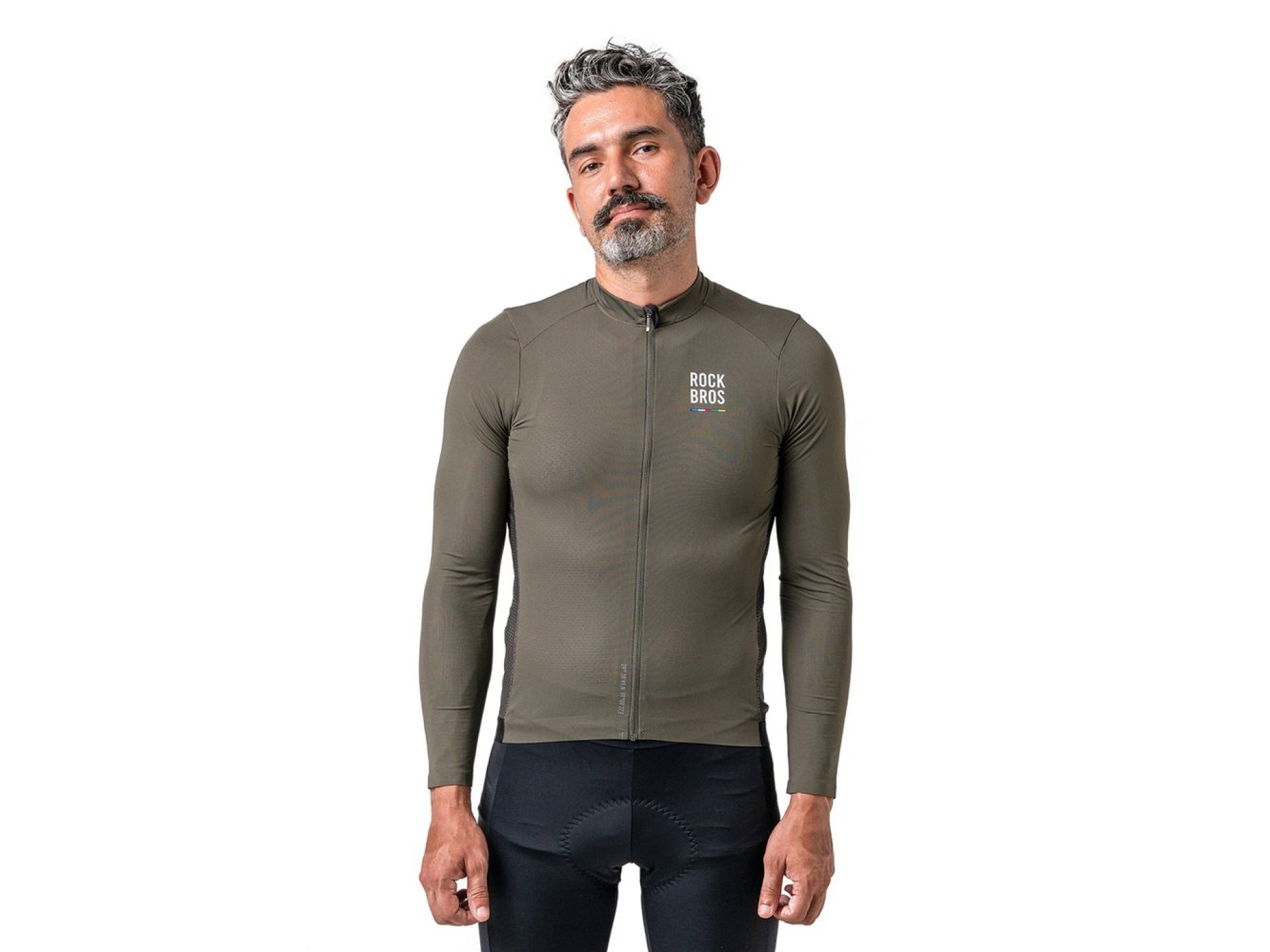 Maillot de ciclismo de manga larga para hombre Rockbros 15220003002 ROAD TO SKY, talla S - verde