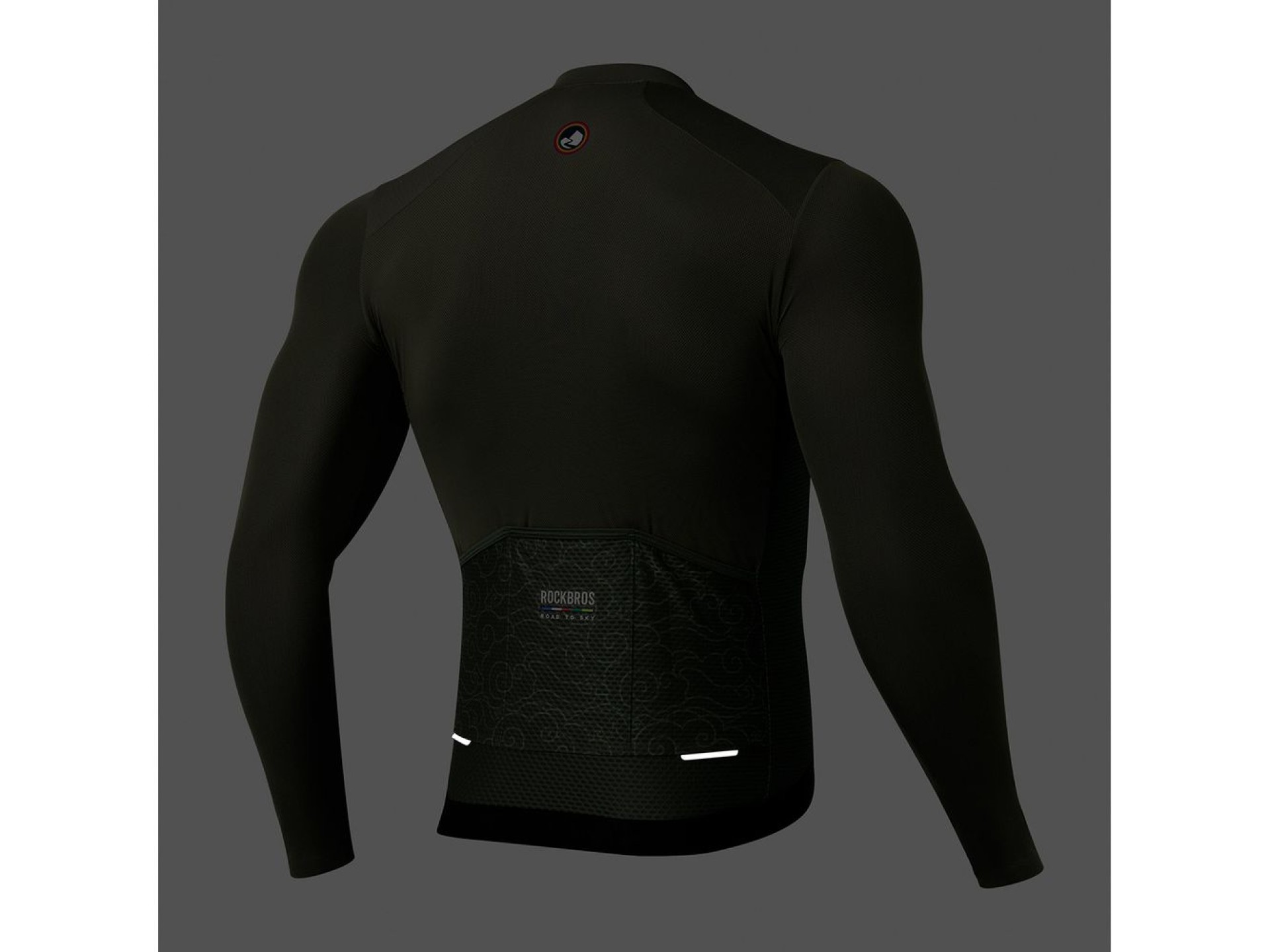 Maillot de ciclismo de manga larga para hombre Rockbros 15220003004 ROAD TO SKY, talla L - verde
