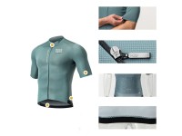 Camisa de ciclismo masculina Rockbros 15120014018 ROAD TO SKY, manga curta, tamanho G - cinza-azulad Camisa de ciclismo masculina Rockbros 15120014018 ROAD TO SKY, manga curta, tamanho G - cinza-azulad