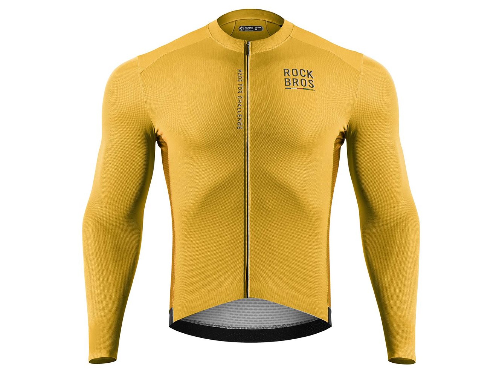 Camisa de ciclismo masculina Rockbros 15120015024 ROAD TO SKY, manga longa, tamanho M - amarela