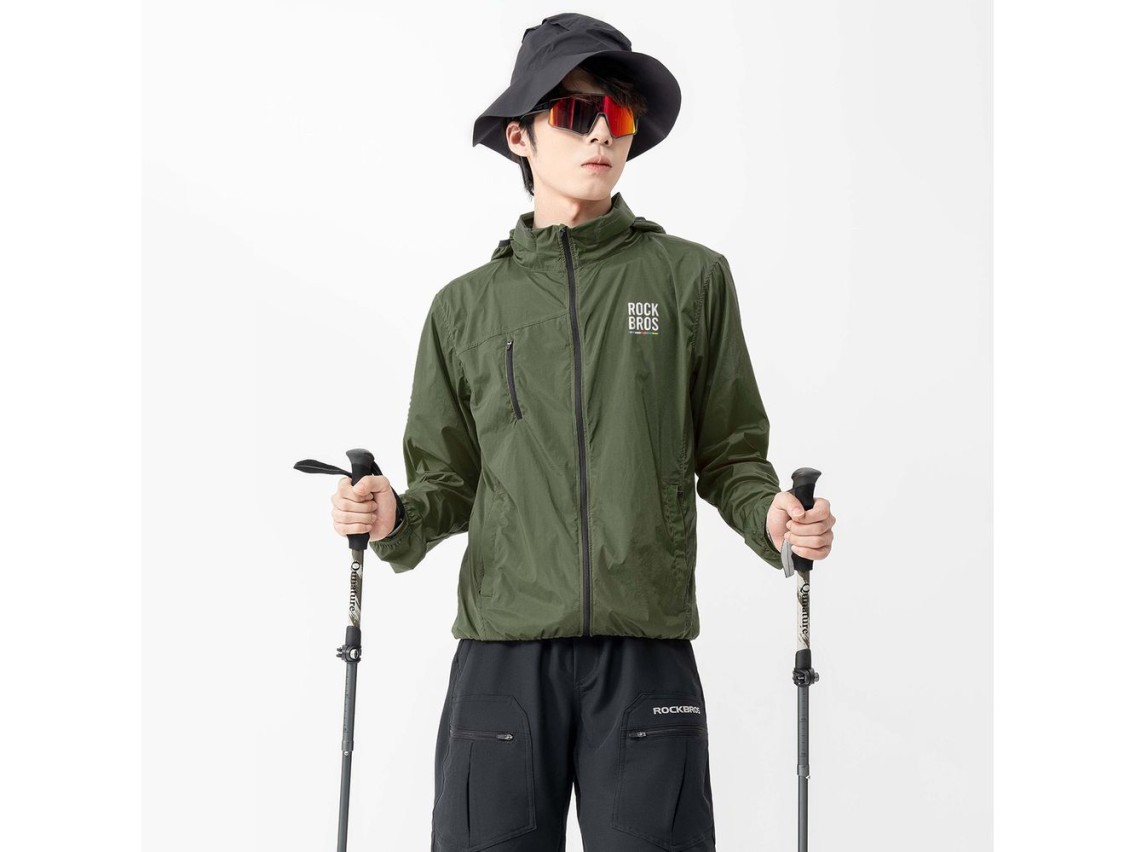 Cortavientos para bicicleta Rockbros TLWT002 ROAD TO SKY M - Verde