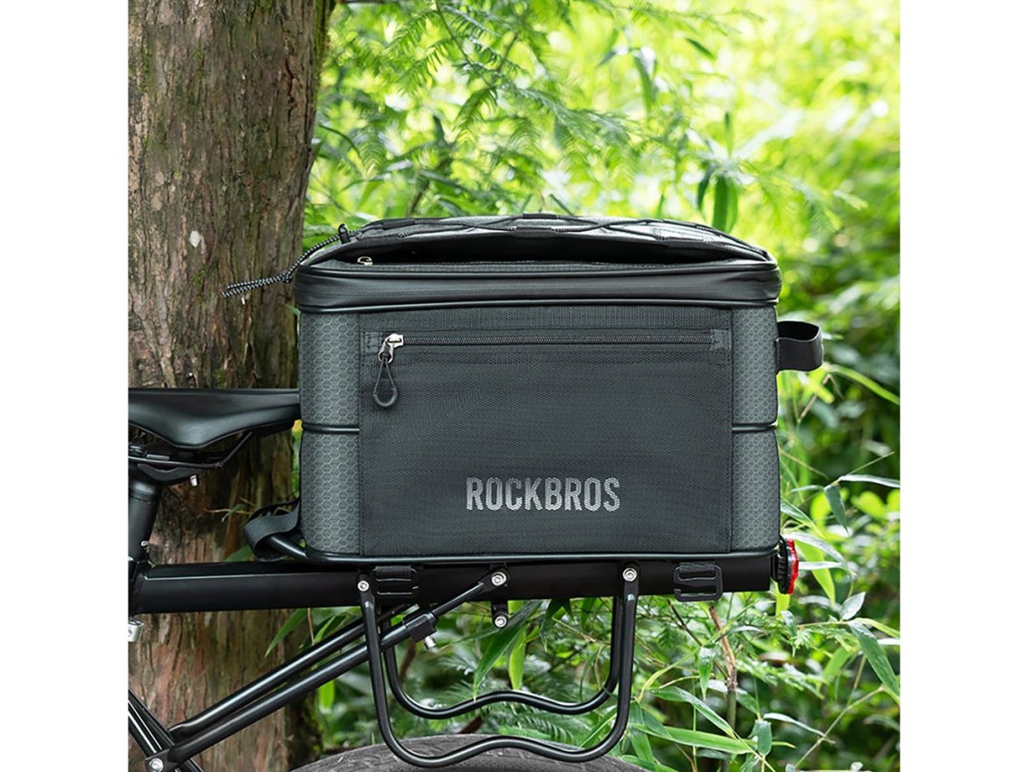 Bolsa plegable para bicicleta Rockbros A30 ROAD TO SKY para maletero de 15-30L - Gris