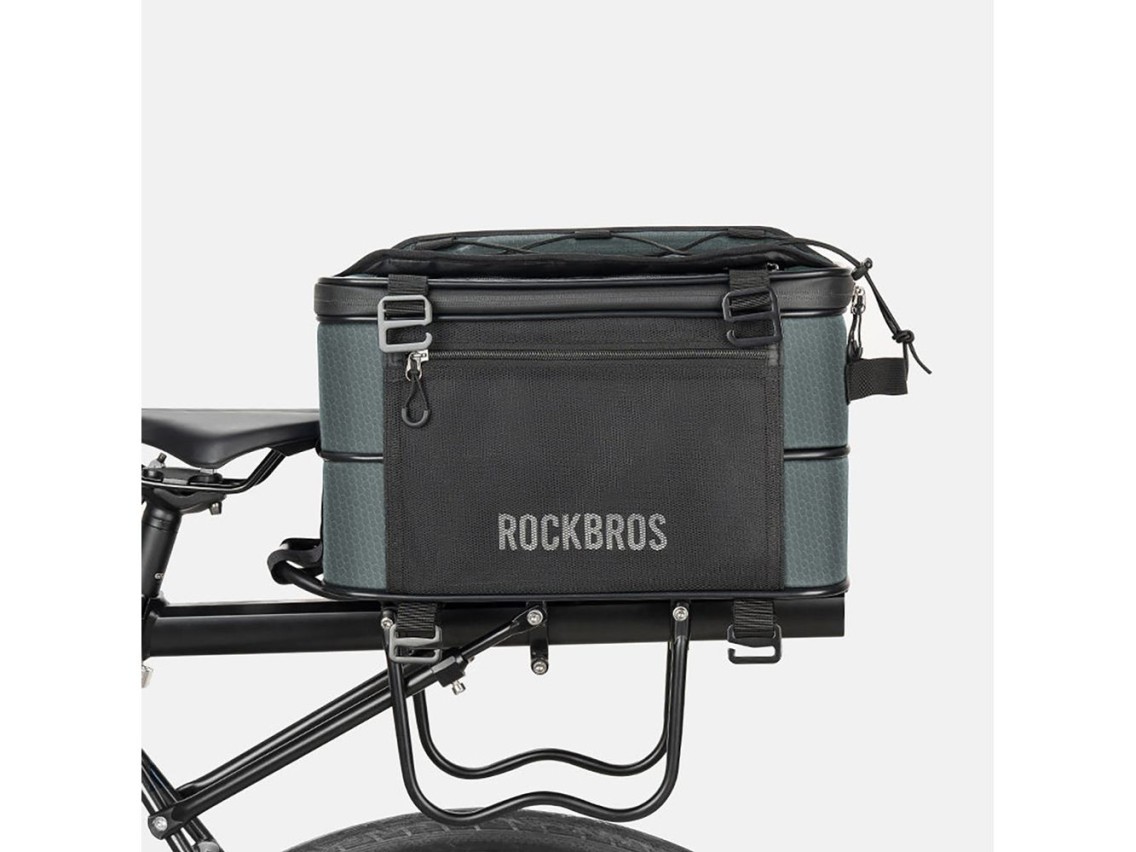 Bolsa plegable para bicicleta Rockbros A30 ROAD TO SKY para maletero de 15-30L - Gris