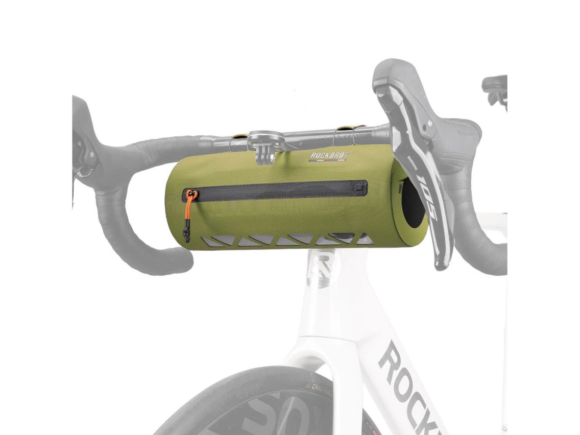 Bolsa para manillar de bicicleta Rockbros AS-145 ROAD TO SKY, impermeable, 2 l - verde