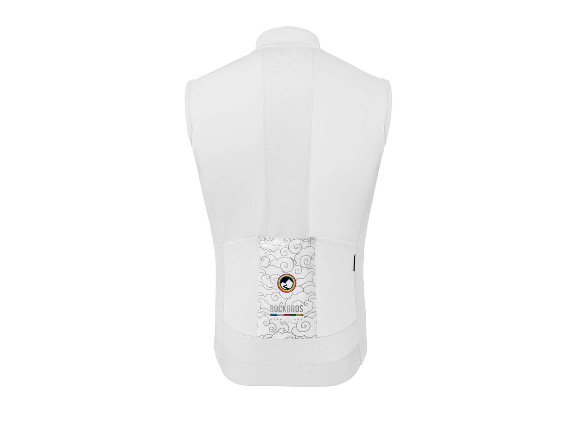 Colete corta-vento isolante Rockbros TLMJ002 ROAD TO SKY tamanho P - branco
