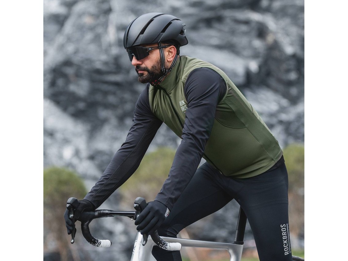 Rockbros TLMJ002 ROAD TO SKY insulated windproof vest S - green