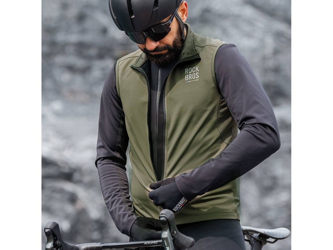 Rockbros TLMJ002 ROAD TO SKY insulated windproof vest S - green