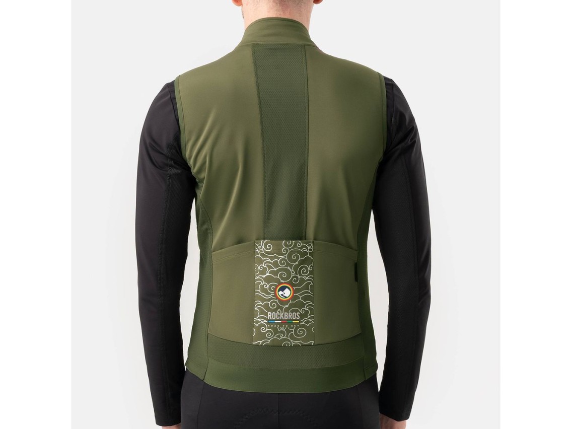 Rockbros TLMJ002 ROAD TO SKY insulated windproof vest M - green