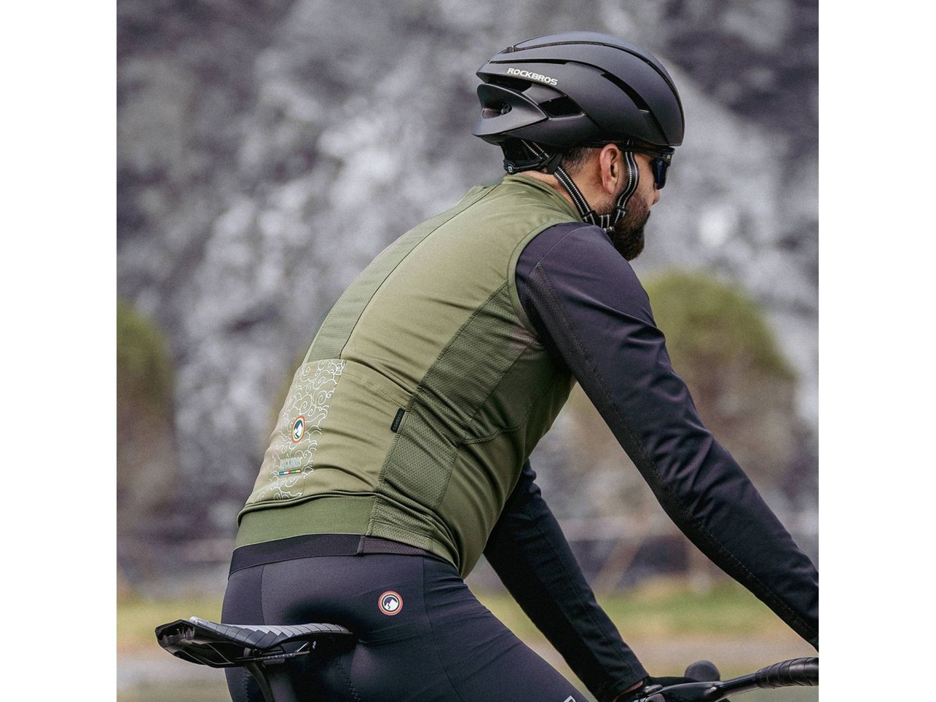 Rockbros TLMJ002 ROAD TO SKY insulated windproof vest S - green