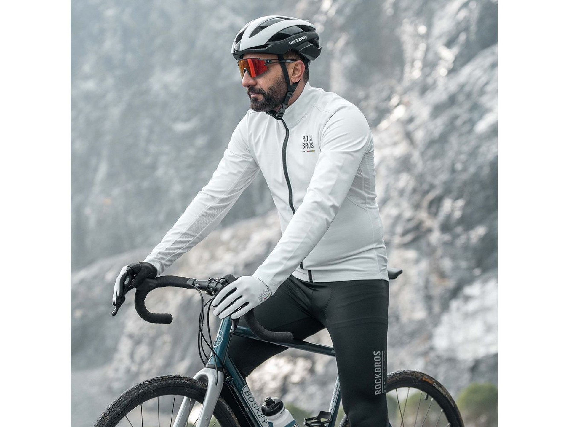 Camisa de ciclismo Rockbros TLWT001 ROAD TO SKY, à prova de vento e com isolamento térmico, tamanho