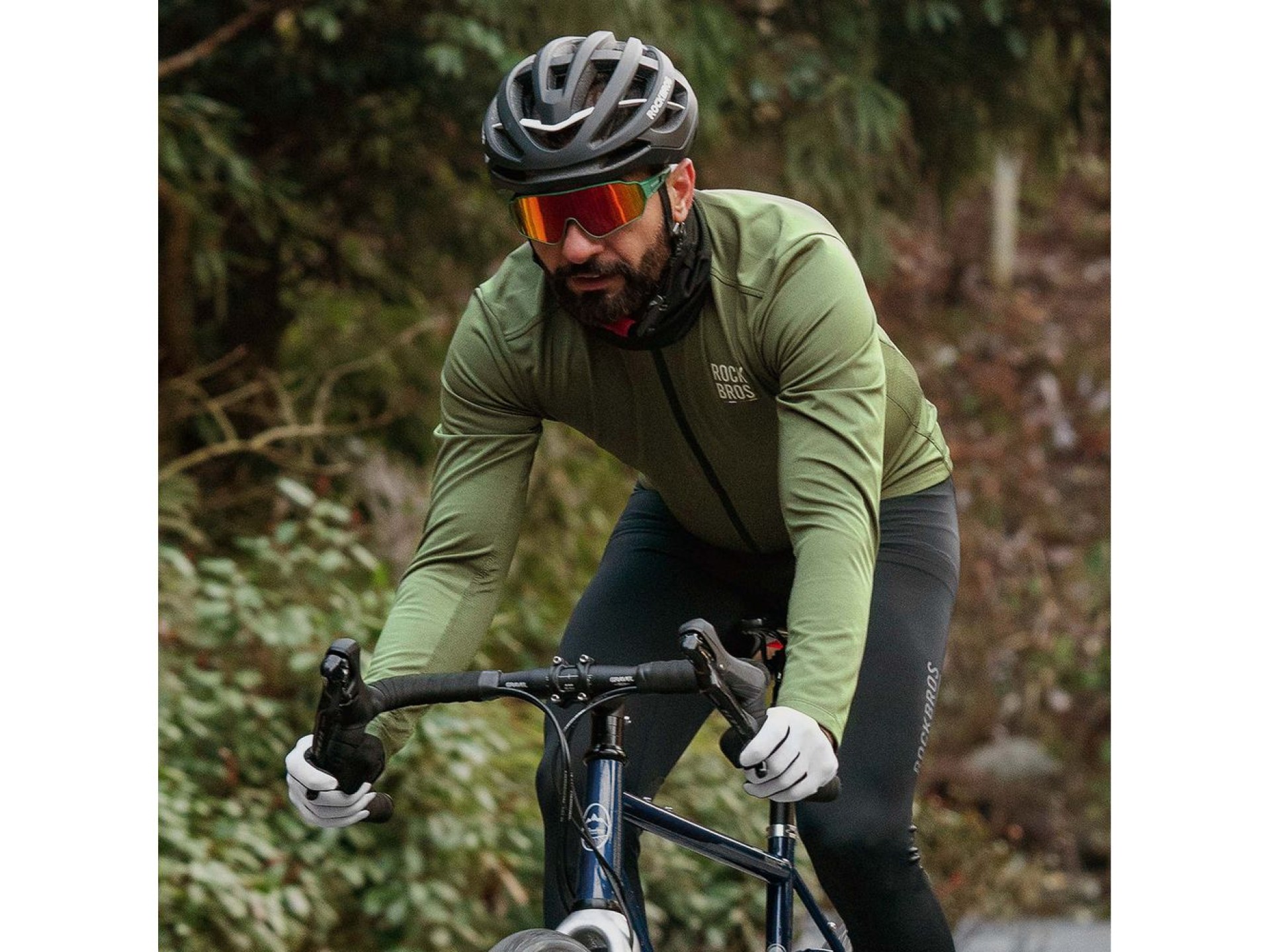 Camisa de ciclismo Rockbros TLWT001 ROAD TO SKY, impermeável e com isolamento térmico, tamanho M - v