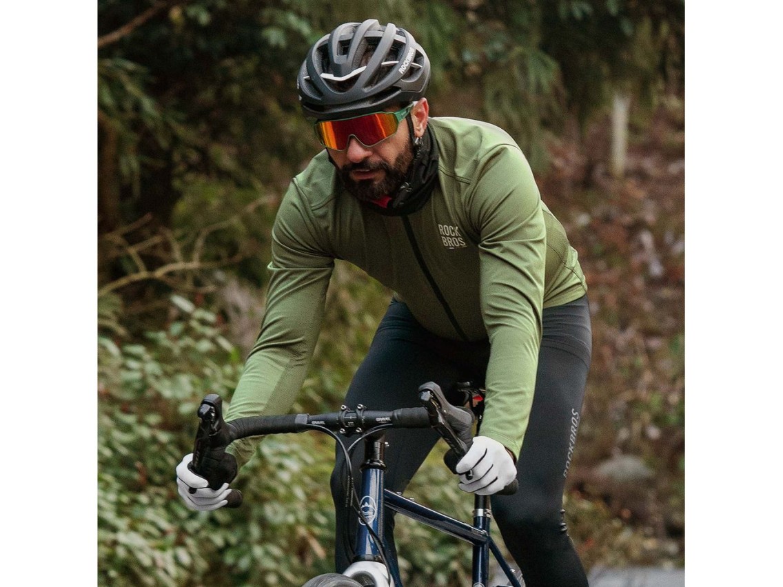 Moletom de ciclismo Rockbrs TLWT001 ROAD TO SKY, � prova de vento, com isolamento t�rmico, tamanho P