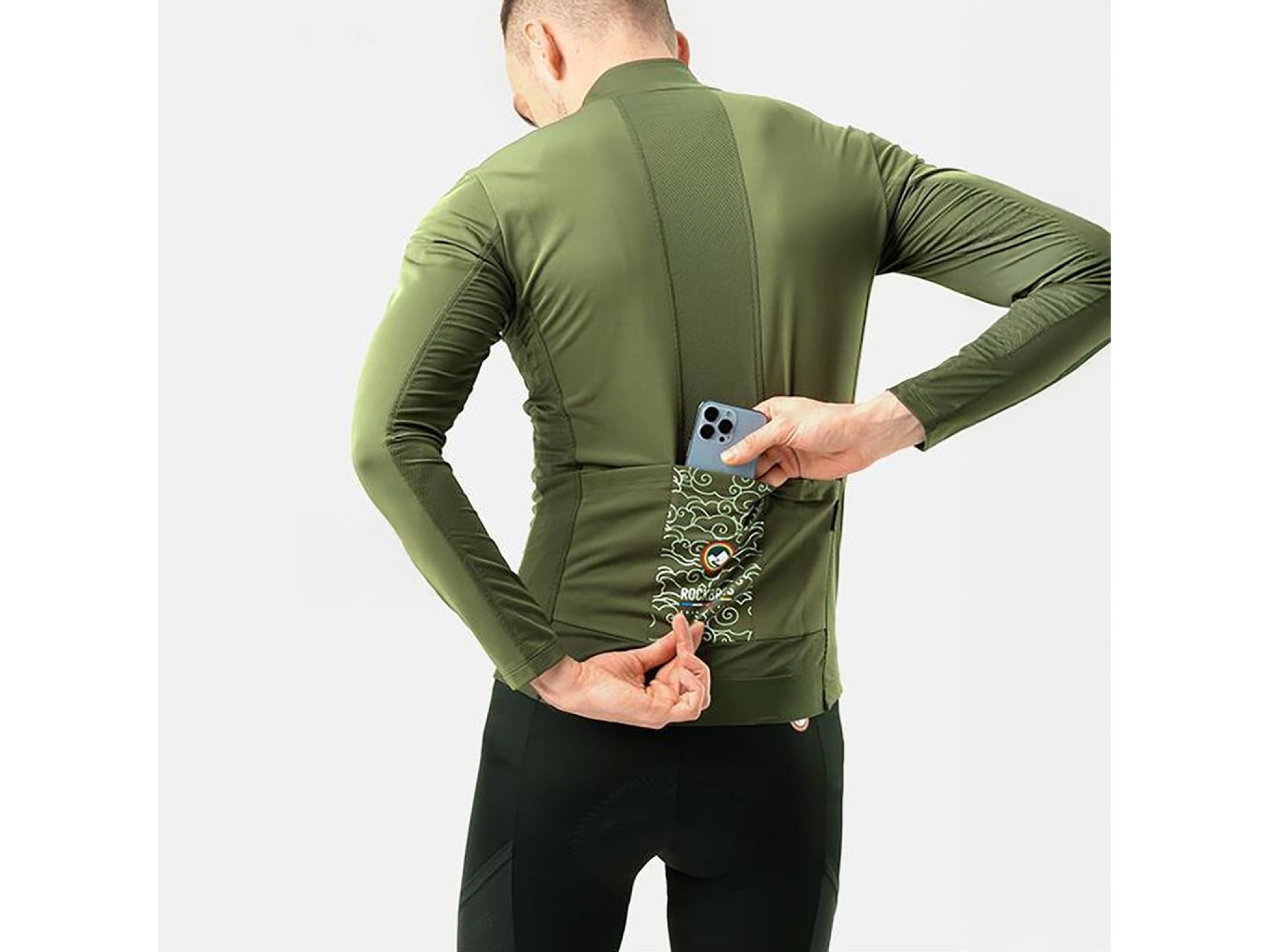 Camisa de ciclismo Rockbros TLWT001 ROAD TO SKY, à prova de vento e com isolamento térmico, tamanho