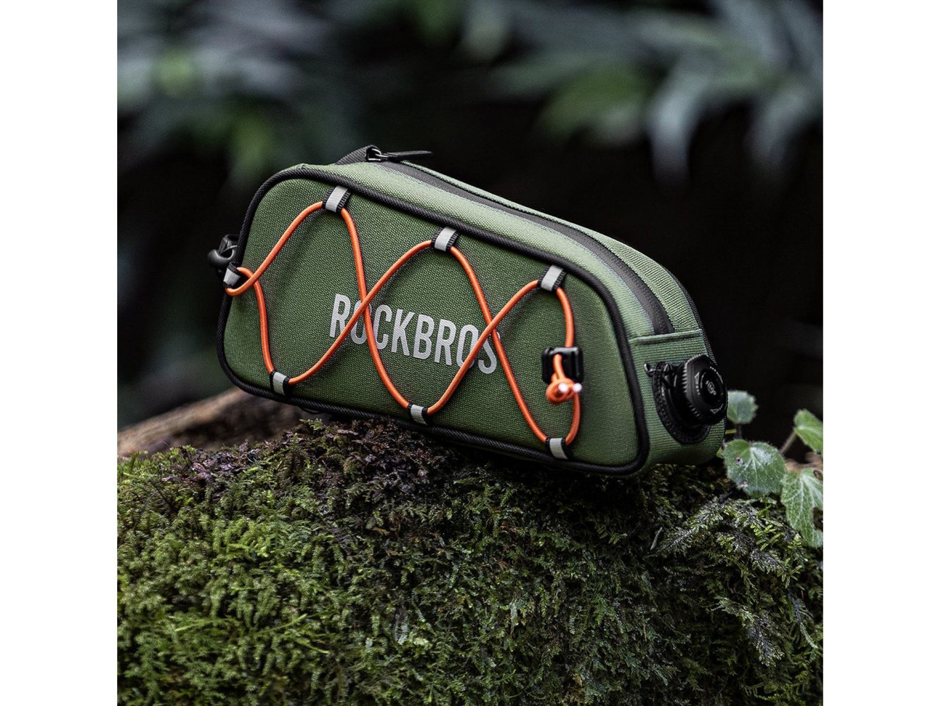 Bolsa de quadro impermeável Rockbros TL004 ROAD TO SKY 0,7 l - verde