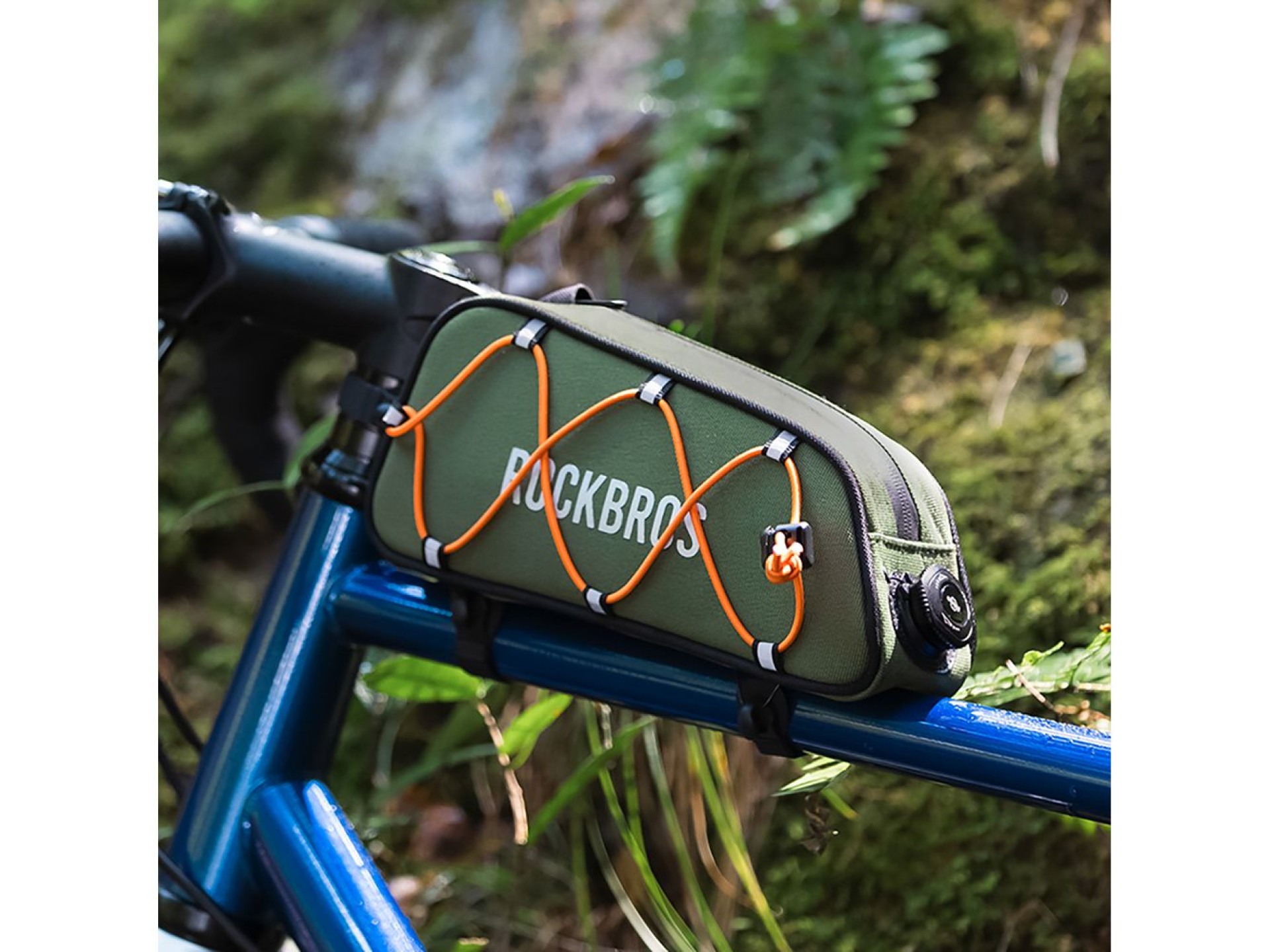 Bolsa de quadro impermeável Rockbros TL004 ROAD TO SKY 0,7 l - verde